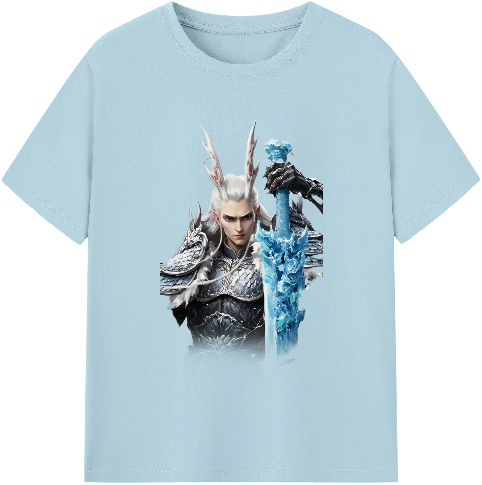 （画像用） Ne Zha 2 ナタ 魔童の大暴れ 綿100％半袖Tシャツ（フロントプリント）